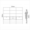 Estante para Livros 2 Portas 2 Gavetas Industrial Off White/Freijó - Dalla Costa