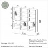 Estante para Livros 2 Portas 2 Gavetas Industrial Off White/Freijó - Dalla Costa
