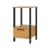 Mesa Auxiliar Industrial para Escritório 1 Gaveta Freijó/Preto - Dalla Costa