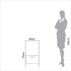 Mesa Auxiliar Industrial para Escritório 1 Gaveta Off White/Freijó - Dalla Costa