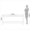 Aparador Industrial 180cm com 1 Gaveta Freijó/Preto - Dalla Costa