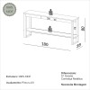 Aparador Industrial 180cm com 1 Gaveta Freijó/Preto - Dalla Costa