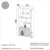 Estante para Livros 2 Portas Ripadas 100% Mdf Nature Freijó/Off White - Dalla Costa
