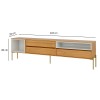 Conjunto Sala de Estar Florença 5 Peças com Rack 224cm - Dalla Costa