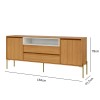 Conjunto Sala de Estar Florença 5 Peças com Rack 224cm - Dalla Costa