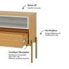 Conjunto Sala de Estar Florença 5 Peças com Rack 224cm - Dalla Costa