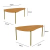 Conjunto Sala de Estar Florença 4 Peças com Rack 144cm - Dalla Costa