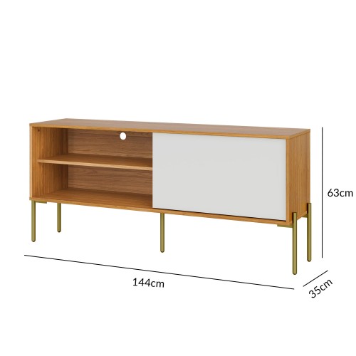 Conjunto Sala de Estar Florença 4 Peças com Rack 144cm - Dalla Costa