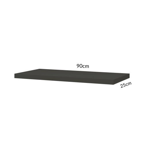 Prateleira 90cm Basic Preto Fosco - Dalla Costa