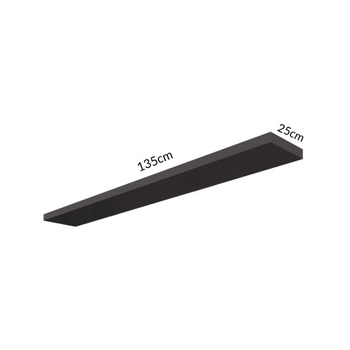 Prateleira 135cm Basic Preto Fosco - Dalla Costa