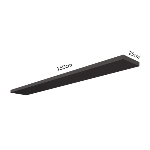 Prateleira 150cm Basic Preto Fosco - Dalla Costa