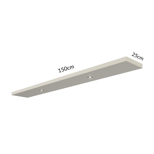 Prateleira com Led 150cm Basic Off White - Dalla Costa