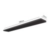 Prateleira 180cm Basic Preto Fosco - Dalla Costa