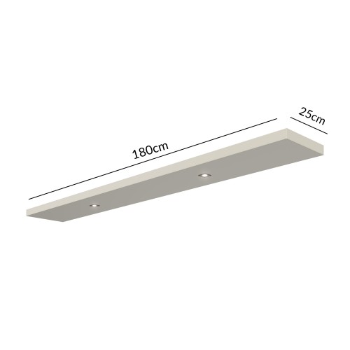 Prateleira com Led 180cm Basic Off White - Dalla Costa