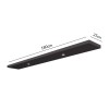 Prateleira com Led 180cm Basic Preto Fosco - Dalla Costa