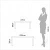 Mesa de Centro Kit 2 Mesas de Centro Industrial Off White/Freijó - Dalla Costa