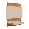 Painel para TV Até 60 Polegadas 2 Gavetas com Led 140cm Basic Off White/Freijó - Dalla Costa