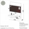 Painel para TV Até 60 Polegadas 2 Gavetas com Led 140cm Basic Off White/Freijó - Dalla Costa