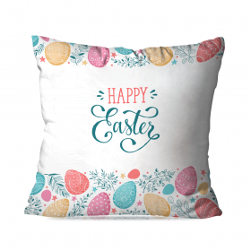 Capa de Almofada Avulsa Happy Easter Colorido