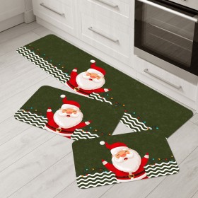 Kit 3 Tapetes de Natal para Cozinha Luzes de Natal