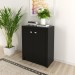 Balcão para Escritório com 2 Portas e 1 Prateleira Me4103 Preto Tecnomobili