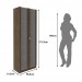 Armário para Escritório com 2 Portas de Vidro e 5 Prateleiras Me4115 Nogal Tecnomobili