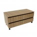 Balcão Gabinete para Banheiro 80cm com Rodízio e 2 Gavetas Bn3603 Amêndoa