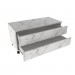 Balcão Gabinete para Banheiro 80cm com Rodízio e 2 Gavetas Bn3603 Mármore Branco