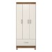 Guarda-Roupa 3 Portas Prince Amêndola/Off-White - Demóbile