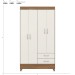 Guarda-Roupa 4 Portas Astro Amêndola/Off-White - Demóbile