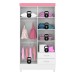 Guarda-Roupa 4 Portas Astro Branco/Rosa/Branco - Demóbile