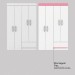Guarda-Roupa 4 Portas Lótus Branco/Rosa - Demóbile