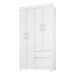 Guarda-Roupa 4 Portas Lótus Branco/Rosa - Demóbile