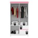 Guarda-Roupa 4 Portas Lótus Branco/Rosa - Demóbile