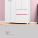 Guarda-Roupa 4 Portas Lótus Branco/Rosa - Demóbile