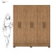 Guarda-Roupa 6 Portas Verso Amêndola Touch - Demóbile