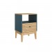 Mesa de Cabeceira Riscado Mel / Petróleo  Mb 1041 - Móvel Bento