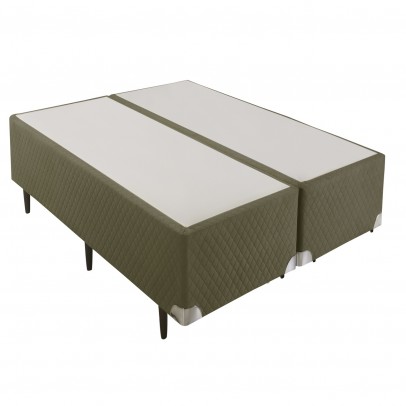 Box Rigido Idea King  192x188x28  Suede Verde  - Herval