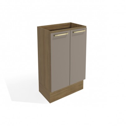 Balcao 800mm 2 Portas  Nog. Fosco/Fendi Fosco de Madeira - Kappesberg