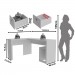 Mesa para Escritório Me4129 Branco Tecnomobili