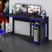 Mesa Gamer para Escritório Me4152 Preta/Azul Tecnomobili