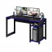 Mesa Gamer para Escritório Me4152 Preta/Azul Tecnomobili