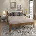 Cama de Casal Cm8005 para Colchão de 138x188cm Amêndoa/Branco Tecnomobili