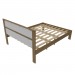 Cama de Casal Cm8005 para Colchão de 138x188cm Amêndoa/Branco Tecnomobili
