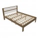 Cama de Casal Cm8005 para Colchão de 138x188cm Amêndoa/Branco Tecnomobili
