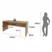 Mesa para Escritório 163cm Me4109 Amêndoa - Tecnomobili