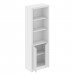 Armário Alto para Escritório com 2 Portas e 5 Prateleiras Branco Me4110 Tecnomobili
