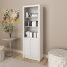 Armário Alto para Escritório com 2 Portas e 5 Prateleiras Branco Me4110 Tecnomobili
