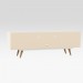 Rack Retro 80 Até 60 Polegadas 1 Porta Branco - Olivar Móveis