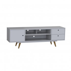 Rack Retro 80 Até 60 Polegadas 1 Porta Branco - Olivar Móveis